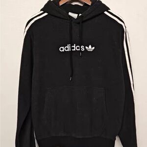 Adidas Black Hoodie with White Accents